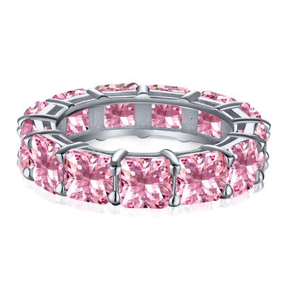 [Max Jewelry ]Elegant Princess Cut Tennis Ring
