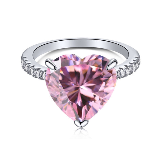 [Max Jewelry ]6.0 Carat Luxurious Sparkling Romantic Heart Cut Lover Ring