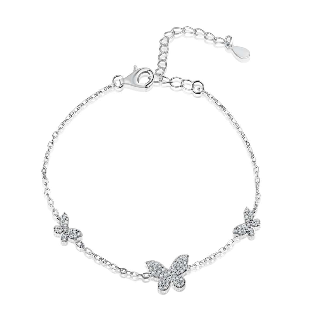 [Max Jewelry ]Delicate Butterfly Pendant Bracelet