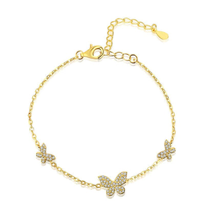 [Max Jewelry ]Delicate Butterfly Pendant Bracelet
