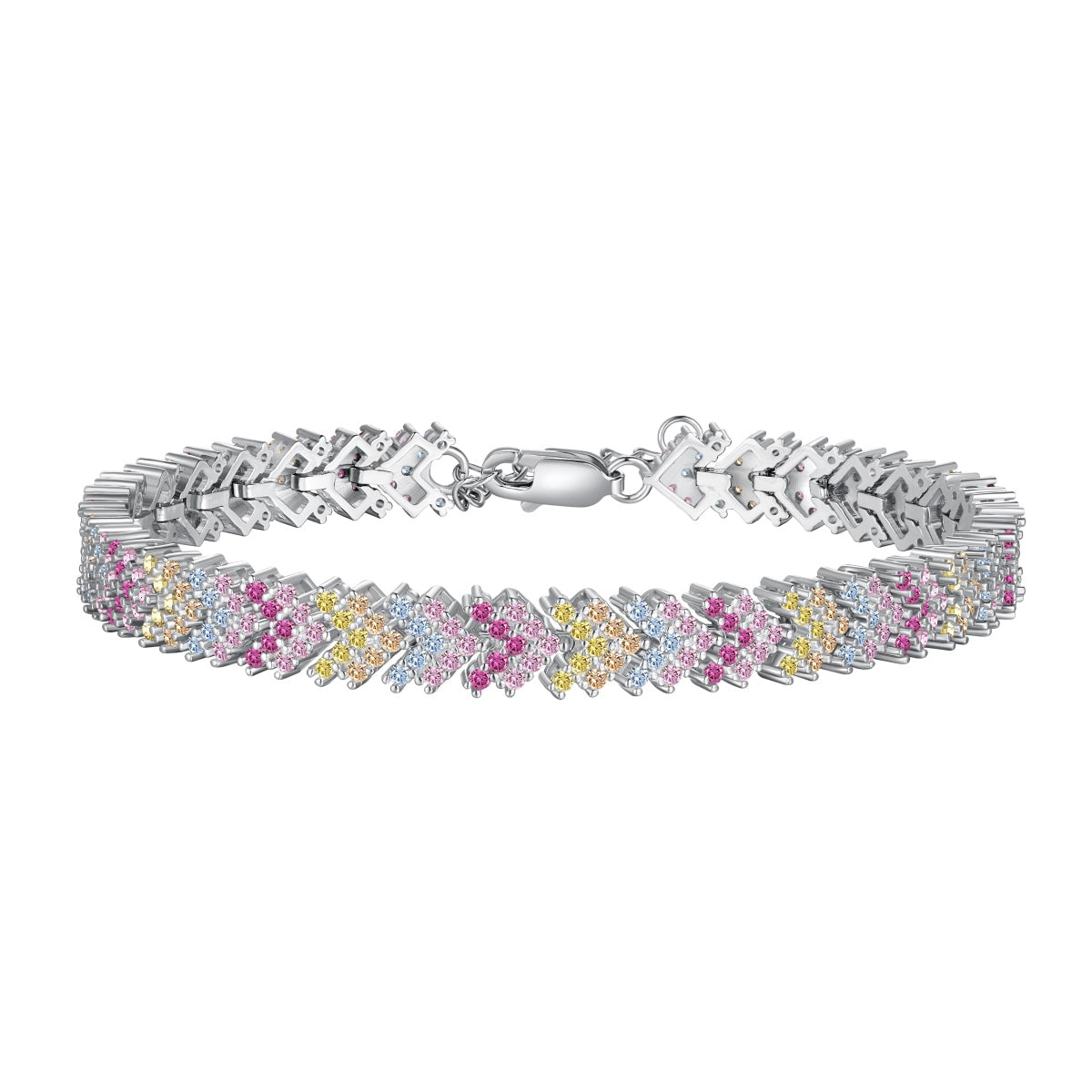 [Max Jewelry ]Ornate Sparkling Round Cut Party Bracelet