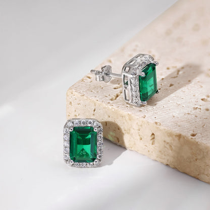 [Max Jewelry ]Luxurious Dainty Emerald Cut Banquet Earrings