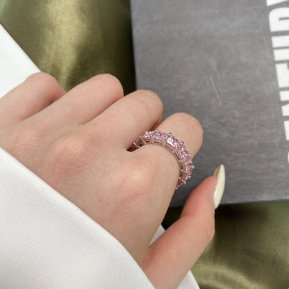 [Max Jewelry ]Elegant Princess Cut Tennis Ring
