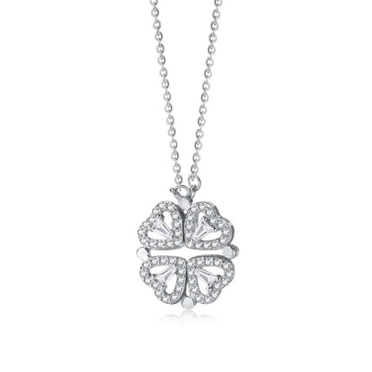 [Max Jewelry ]Ornate Heart Cut Flower Shape Necklace