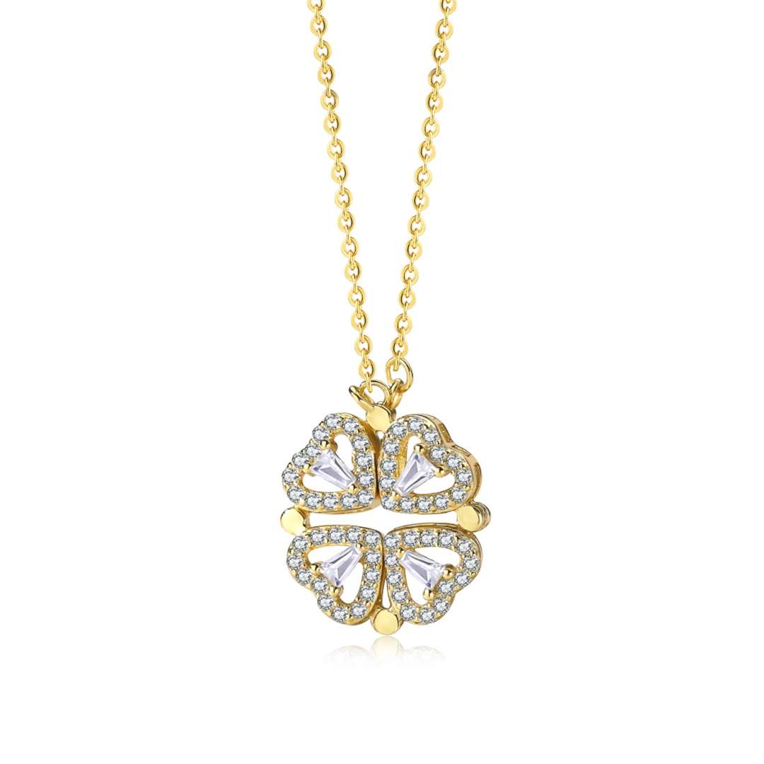 [Max Jewelry ]Ornate Heart Cut Flower Shape Necklace