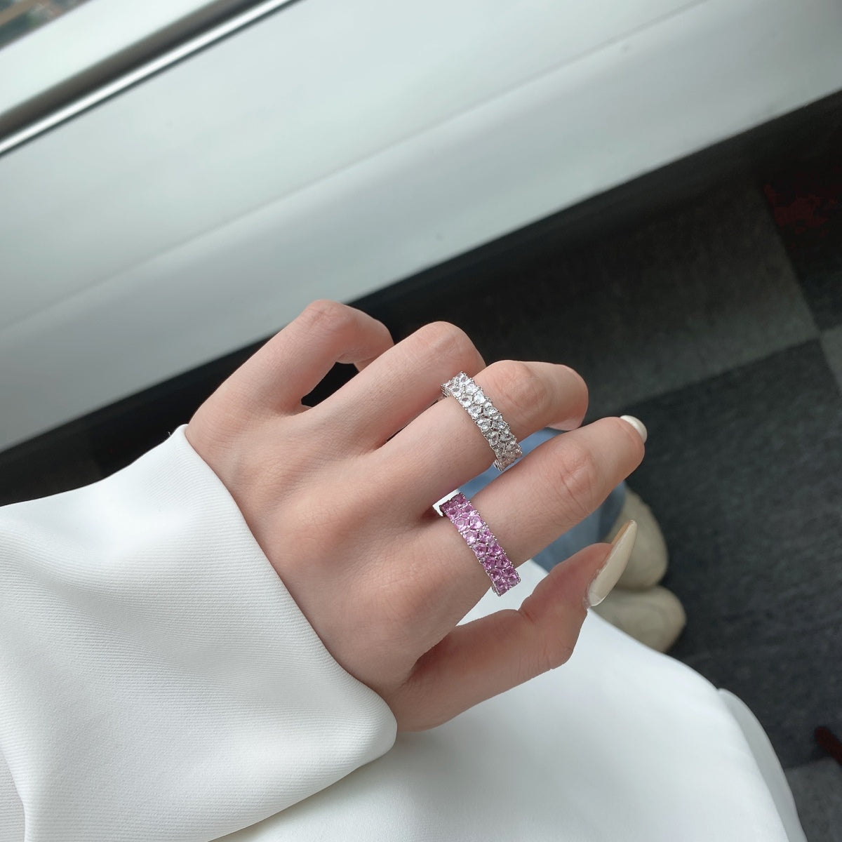 [Max Jewelry ]Sparkling Full Heart Ring