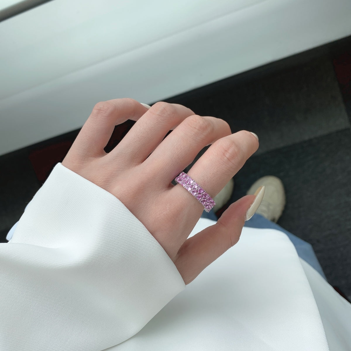 [Max Jewelry ]Sparkling Full Heart Ring