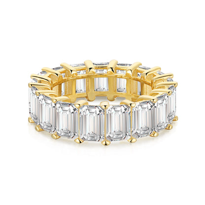 [Max Jewelry ]0.75 Carat Elegant Emerald Cut Tennis Ring