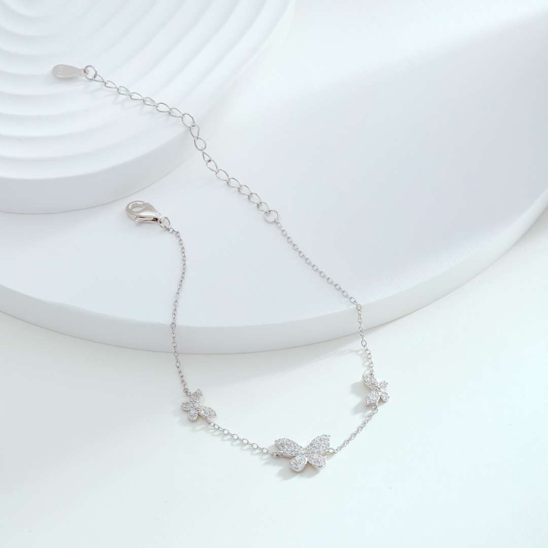 [Max Jewelry ]Delicate Butterfly Pendant Bracelet