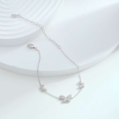 [Max Jewelry ]Delicate Butterfly Pendant Bracelet