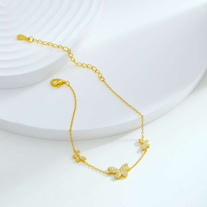 [Max Jewelry ]Delicate Butterfly Pendant Bracelet