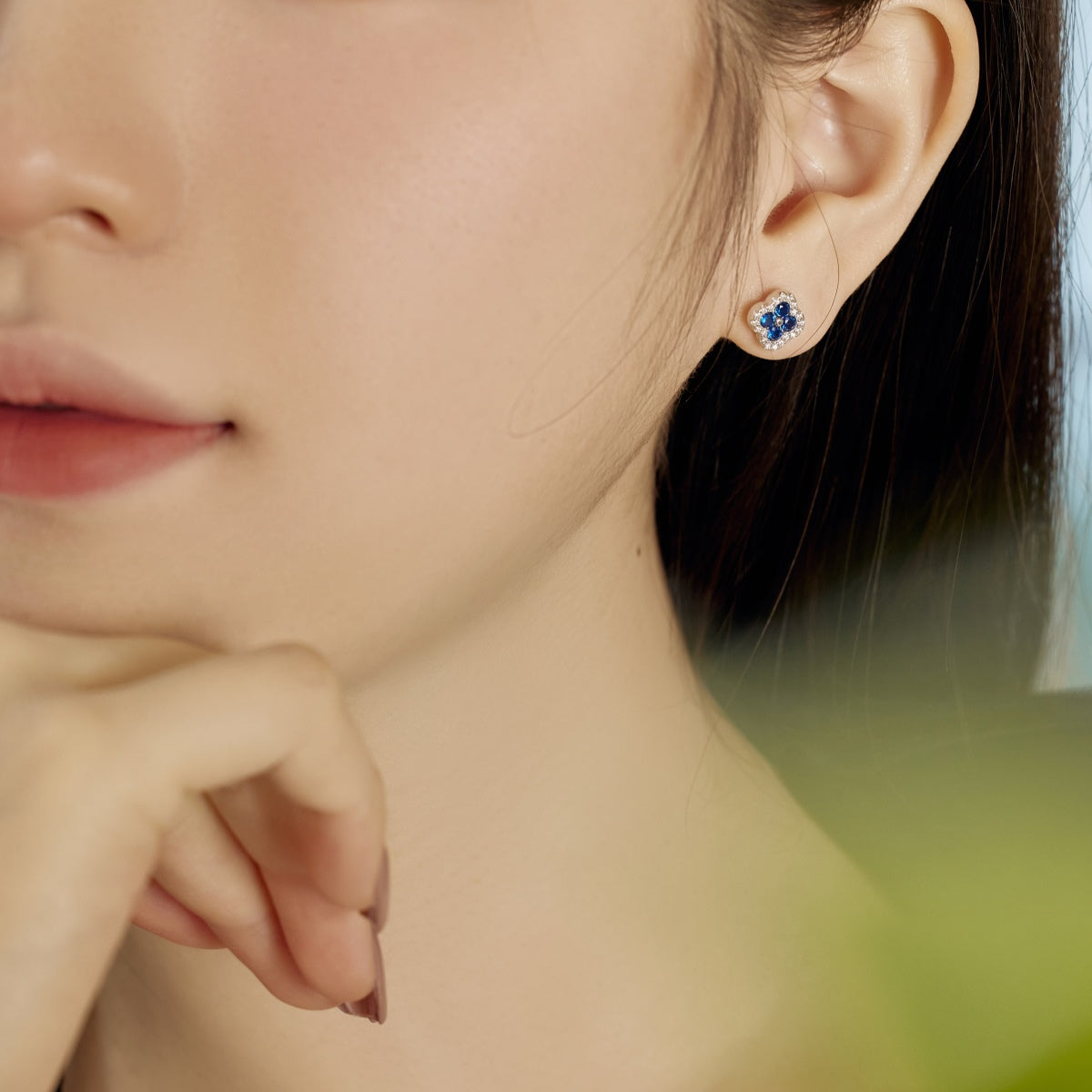 [Max Jewelry ]Four-Leaf Clover Flower Shaped Earrings