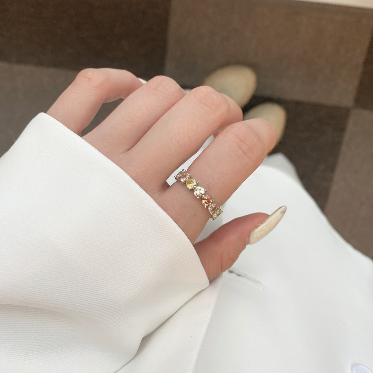 [Max Jewelry ]0.25 Carat Radiant Romance Heart Cut Lover Ring
