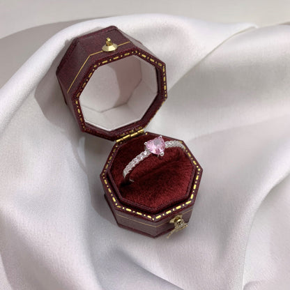 [Max Jewelry ]0.5 Carat CaratEternity Charming Heart Shape Lover Ring