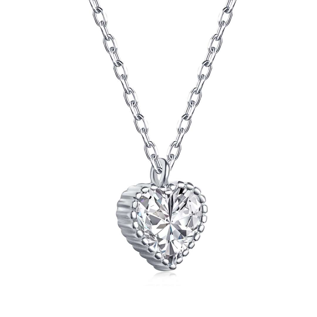 [Max Jewelry ]Ornate Heart Shape Necklace
