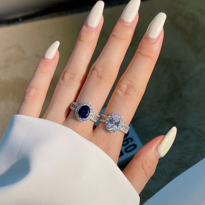 [Max Jewelry ]1.5 Carat Dazzling Charming Oval Cut Banquet Ring