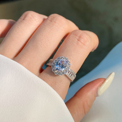 [Max Jewelry ]1.5 Carat Dazzling Charming Oval Cut Banquet Ring