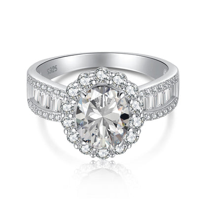 [Max Jewelry ]1.5 Carat Dazzling Charming Oval Cut Banquet Ring
