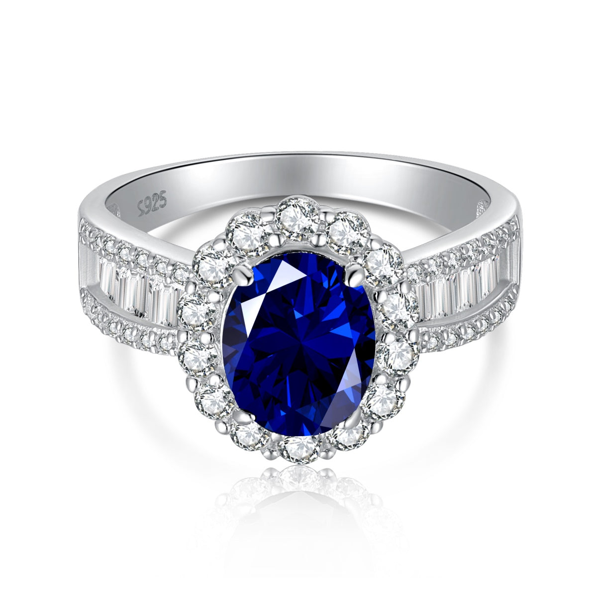 [Max Jewelry ]1.5 Carat Dazzling Charming Oval Cut Banquet Ring