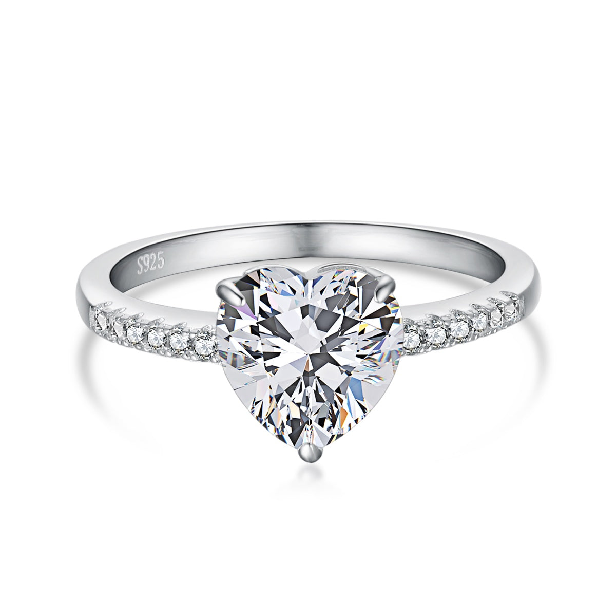 [Max Jewelry ]2.0 Carat Dazzling Lustrous Heart Cut Lover Ring