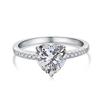 [Max Jewelry ]2.0 Carat Dazzling Lustrous Heart Cut Lover Ring