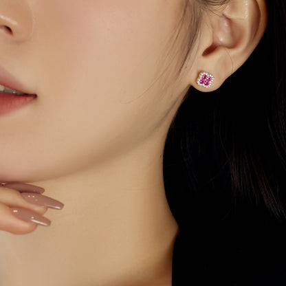 [Max Jewelry ]Four-Leaf Clover Flower Shaped Earrings