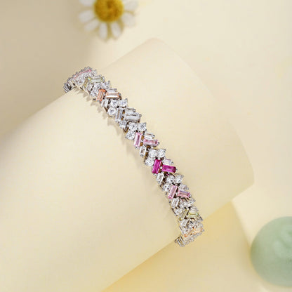 [Max Jewelry ]Dazzling Unique Multi Shape Daily Bracelet
