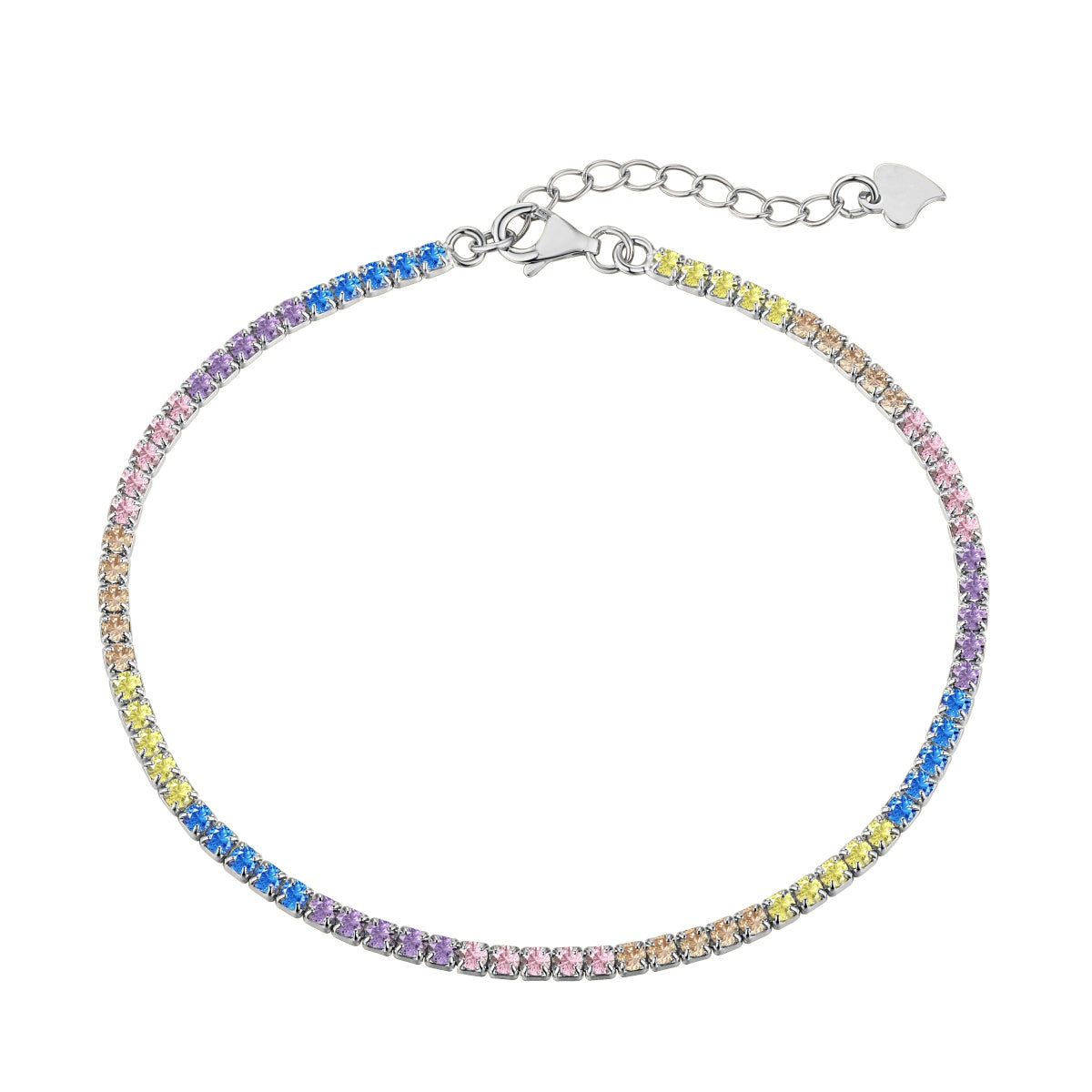 [Max Jewelry ]Dazzling Colorful Round Cut Daily Bracelet