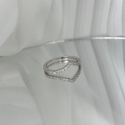 [Max Jewelry ]Elaborate Tennis Band Ring