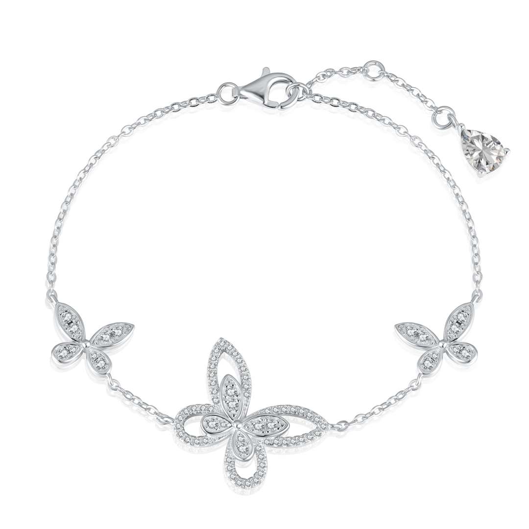 [Max Jewelry ]Delicate Butterfly Pendant Bracelet