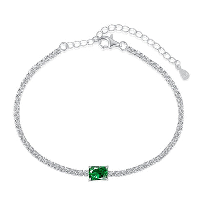 [Max Jewelry ]1.0 Carat Unique Emerald Cut Banquet Bracelet