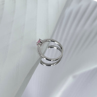 [Max Jewelry ]0.5 Carat CaratEternity Charming Heart Shape Lover Ring