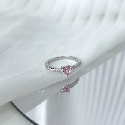 [Max Jewelry ]0.5 Carat CaratEternity Charming Heart Shape Lover Ring
