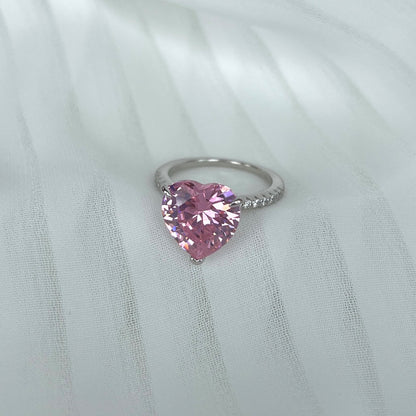 [Max Jewelry ]6.0 Carat Luxurious Sparkling Romantic Heart Cut Lover Ring