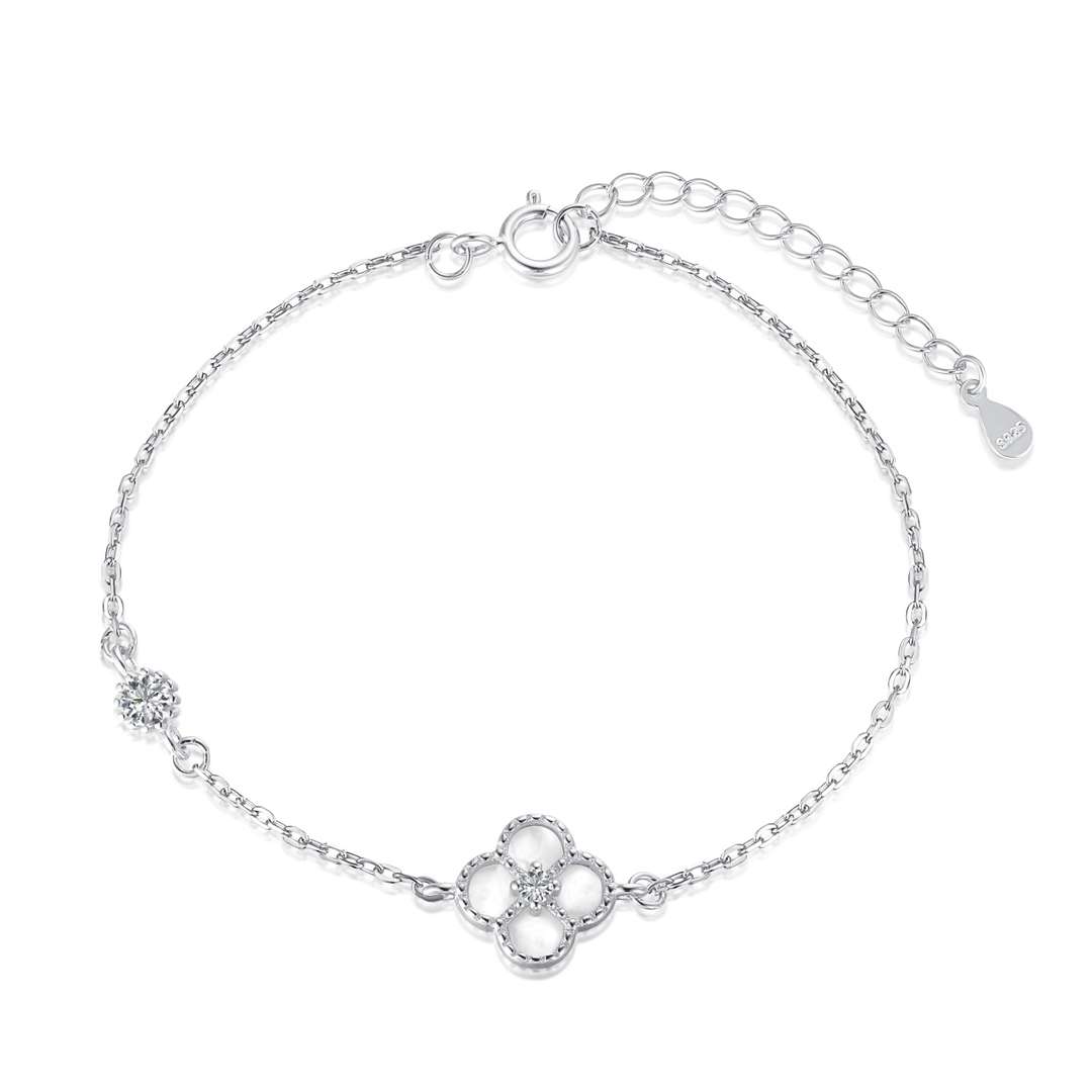 [Max Jewelry ]Delicate Four Leaf Clover Bracelet