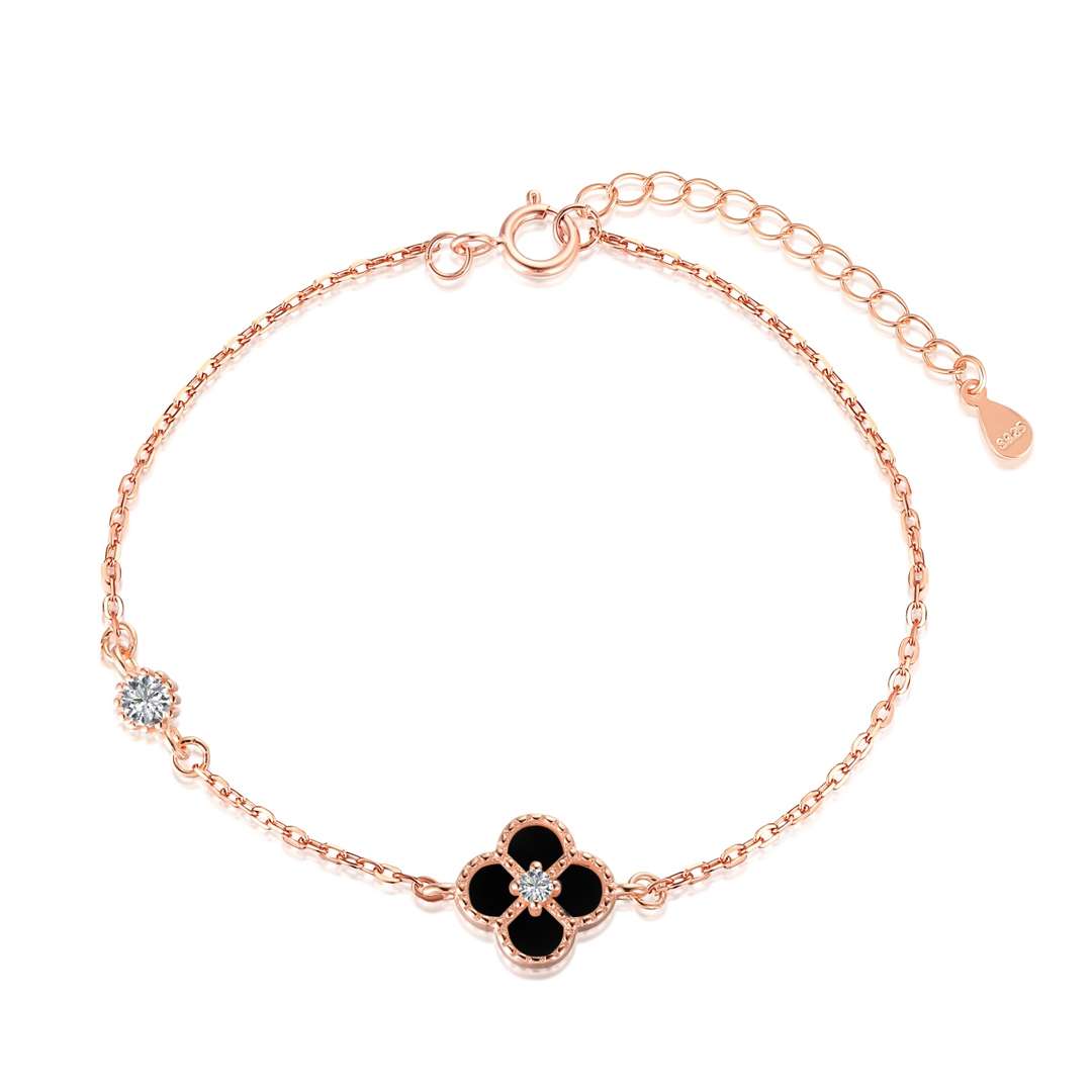 [Max Jewelry ]Delicate Four Leaf Clover Bracelet