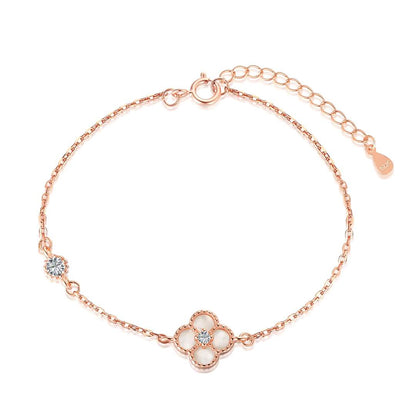 [Max Jewelry ]Delicate Four Leaf Clover Bracelet