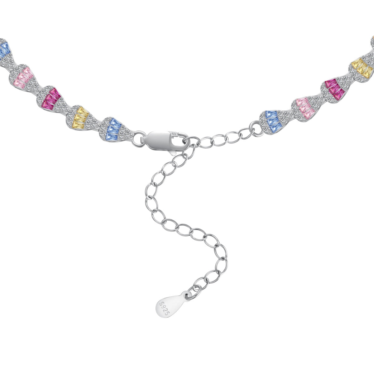 [Max Jewelry ]Radiant Colorful Rainbow Necklace