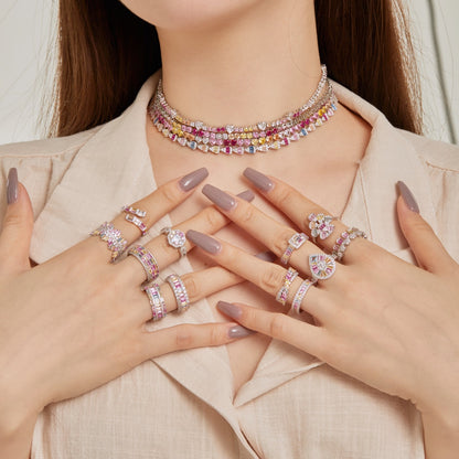 [Max Jewelry ]Unique Colorful Marquise Cut Daily Ring