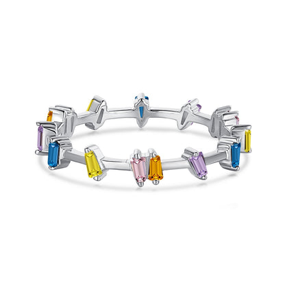 [Max Jewelry ]Unique Trapezoid Cut Daily Ring