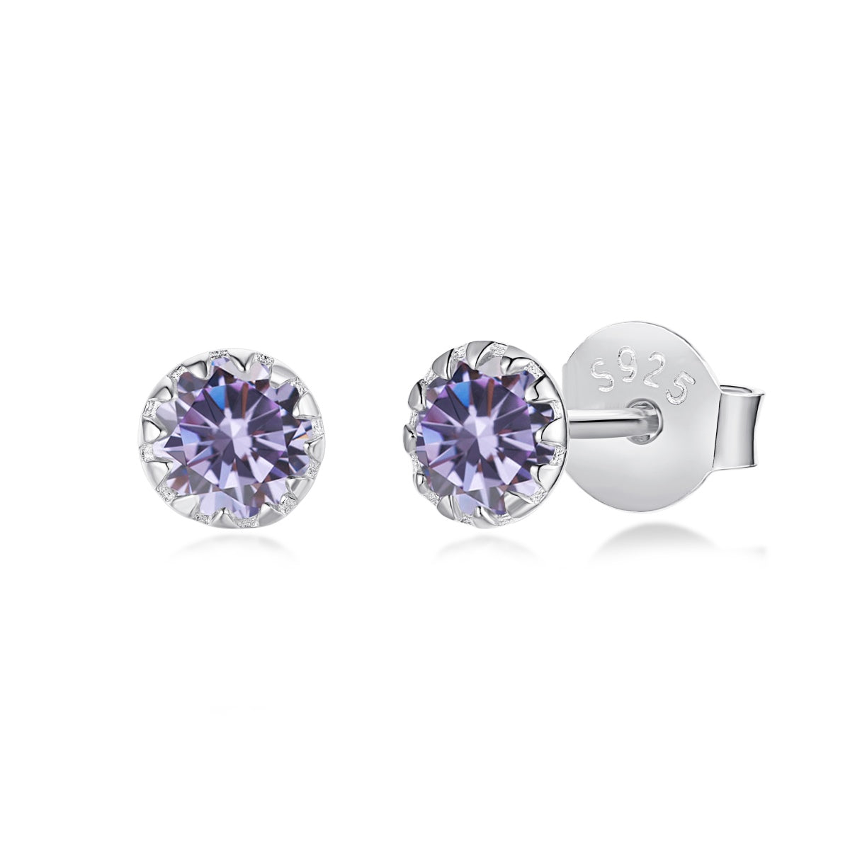 [Max Jewelry ]Sparkling Colorful Round Shape Earrings