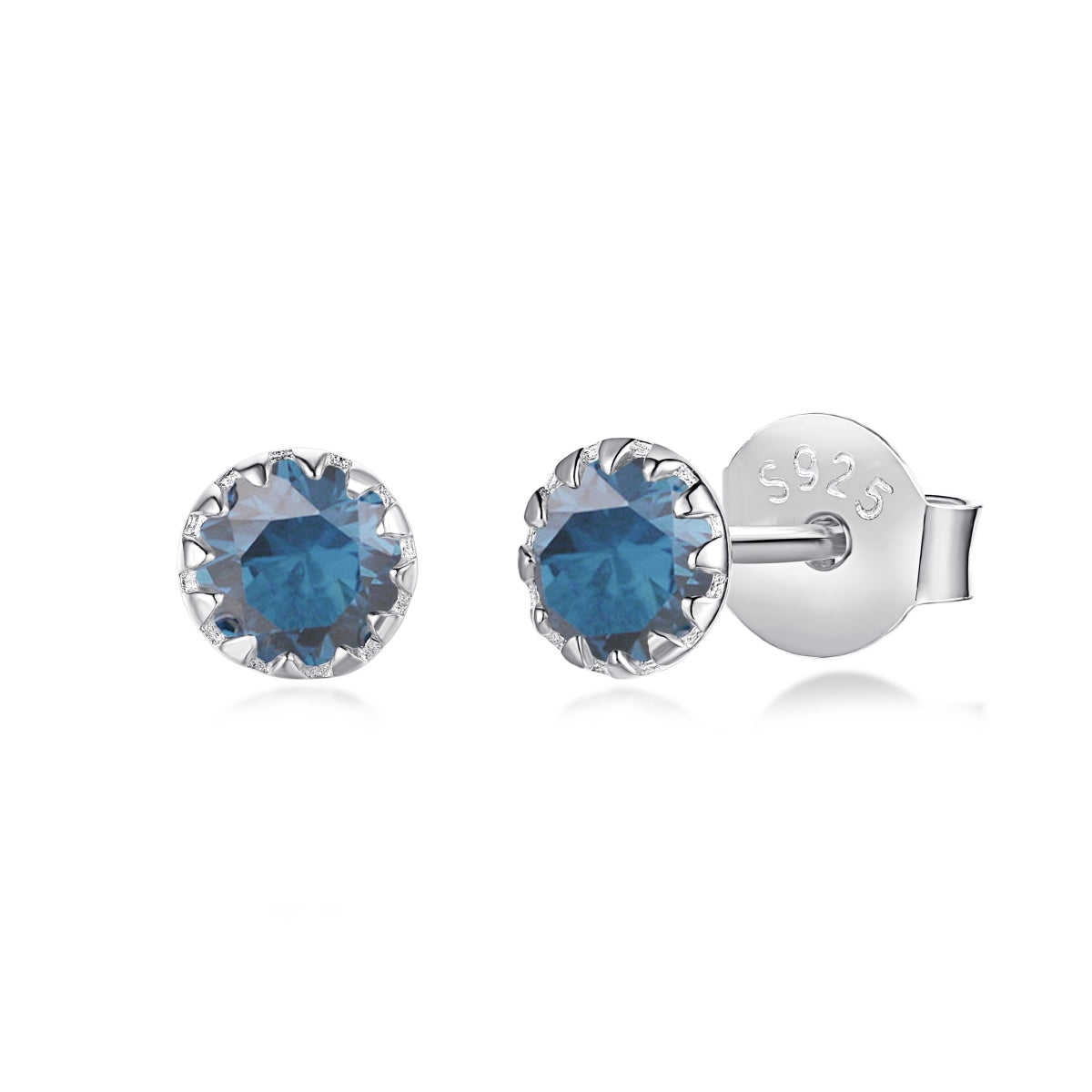 [Max Jewelry ]Sparkling Colorful Round Shape Earrings