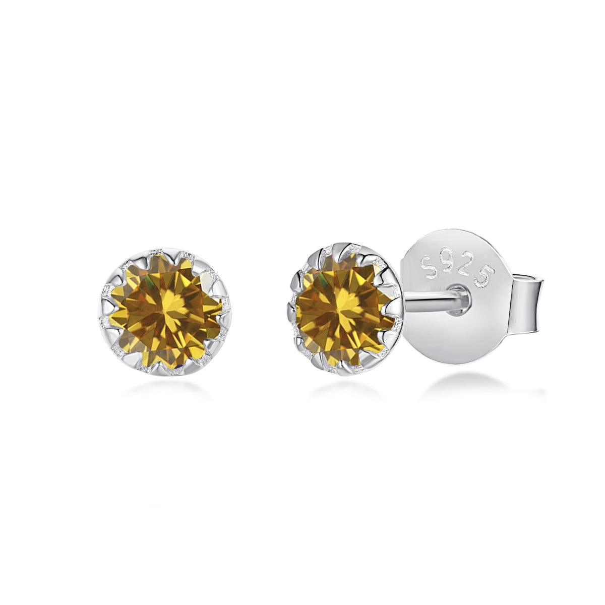 [Max Jewelry ]Sparkling Colorful Round Shape Earrings