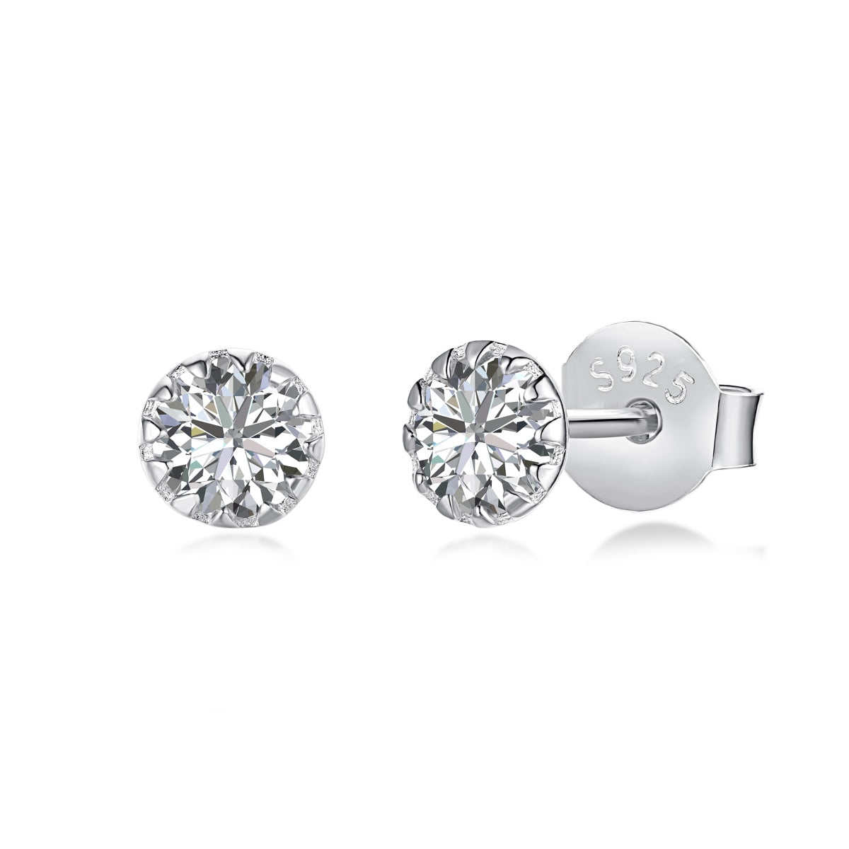 [Max Jewelry ]Sparkling Colorful Round Shape Earrings