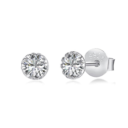 [Max Jewelry ]Sparkling Colorful Round Shape Earrings
