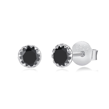 [Max Jewelry ]Sparkling Colorful Round Shape Earrings