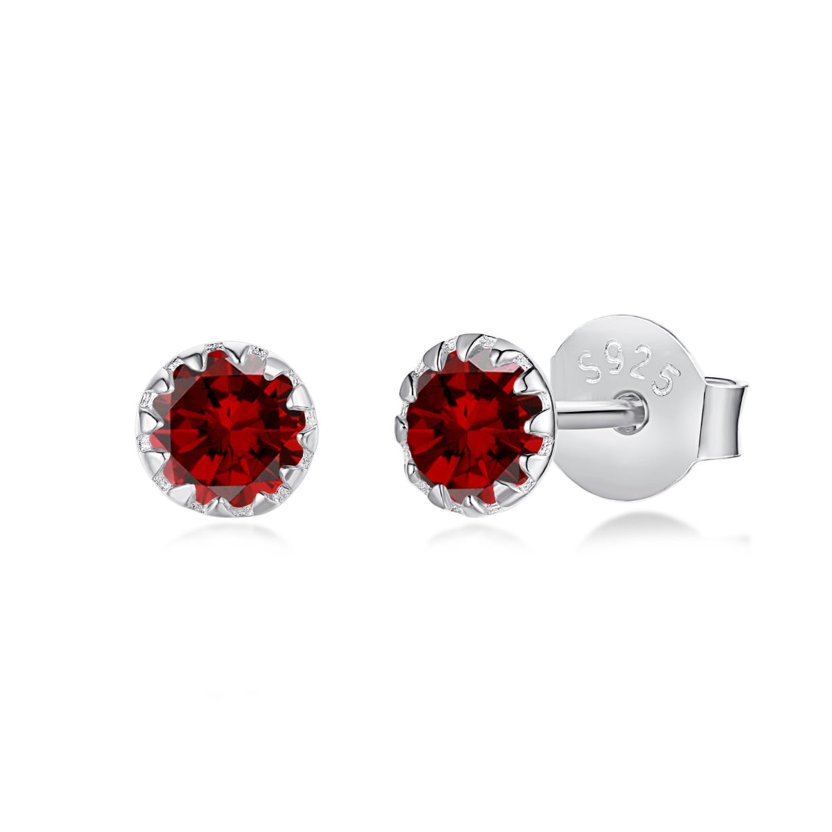 [Max Jewelry ]Sparkling Colorful Round Shape Earrings