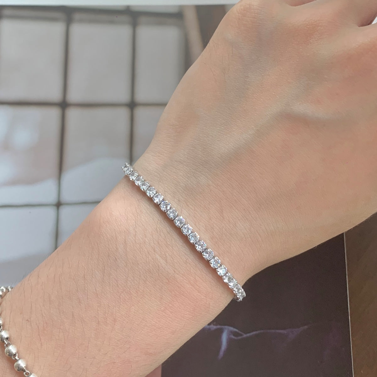 [Max Jewelry ]Sparkling Round Cut Daily Bracelet