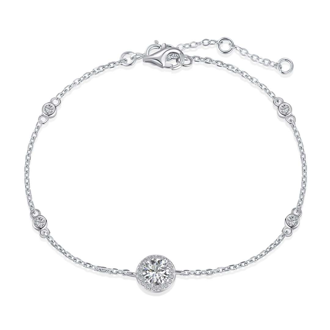 [Max Jewelry ]Dazzling Round Cut Shape Bracelet