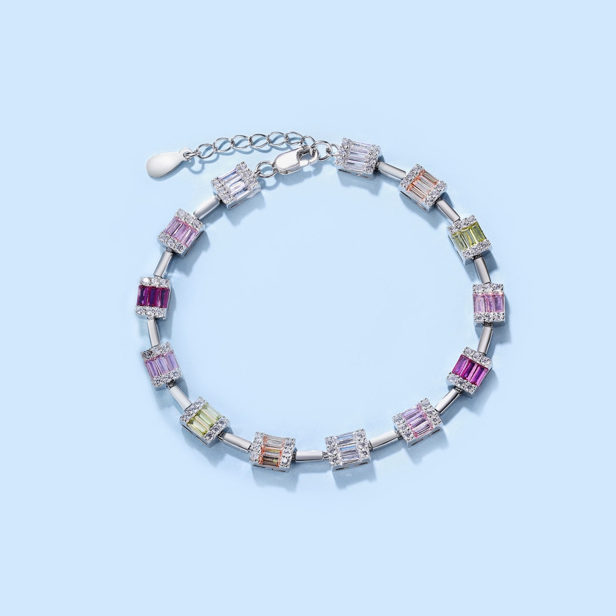 [Max Jewelry ]Dainty Charming Emerald Cut Daily Bracelet